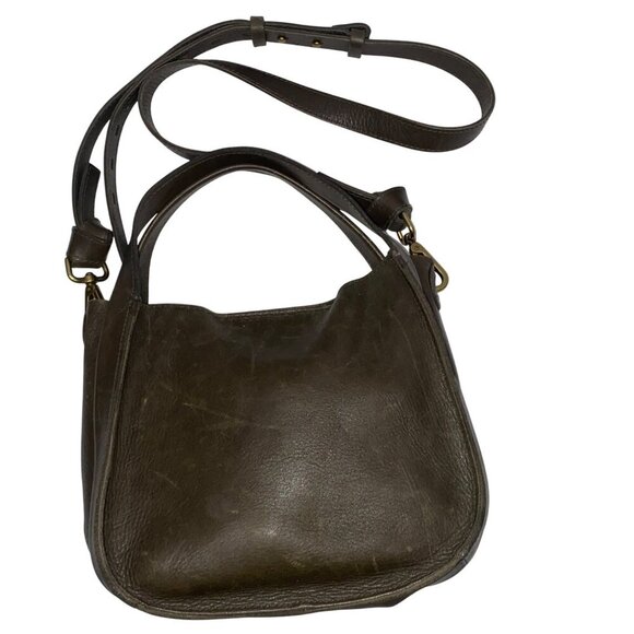 Madewell Sydney Forest Green Genuine Leather Crossbody Bag Adjustable Strap - Picture 2 of 16